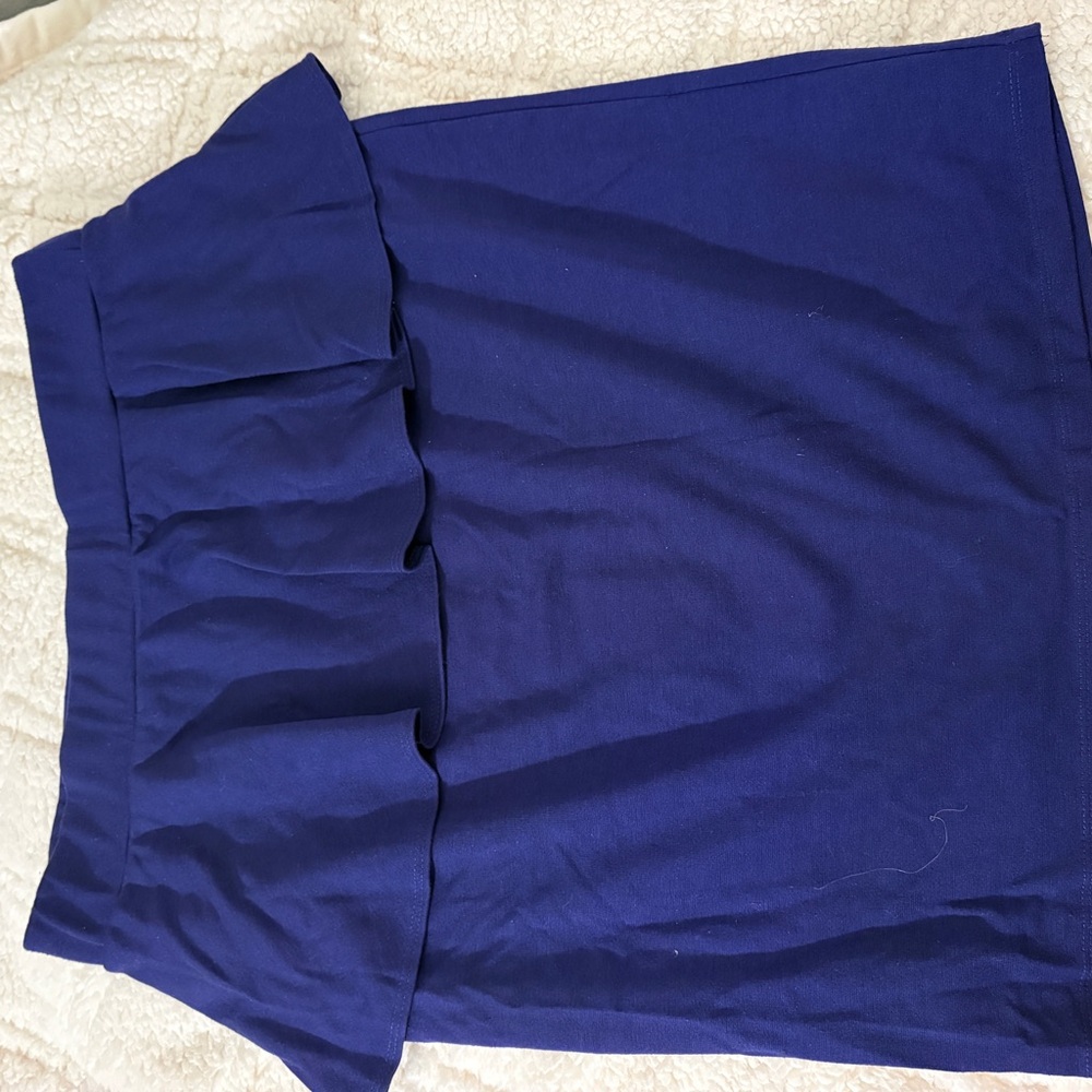 Elegant Blue Peplum Skirt